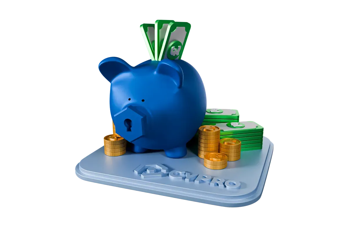 3D illustration of clear certification pricing